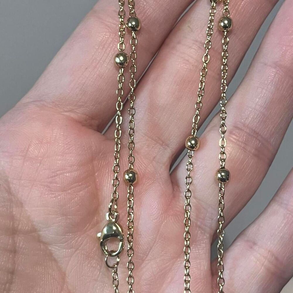 Women's Gold ball station necklace